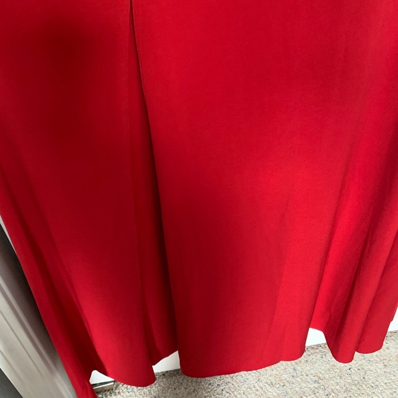 Ann Taylor full length one shoulder ruby red gown - Picture 5 of 8